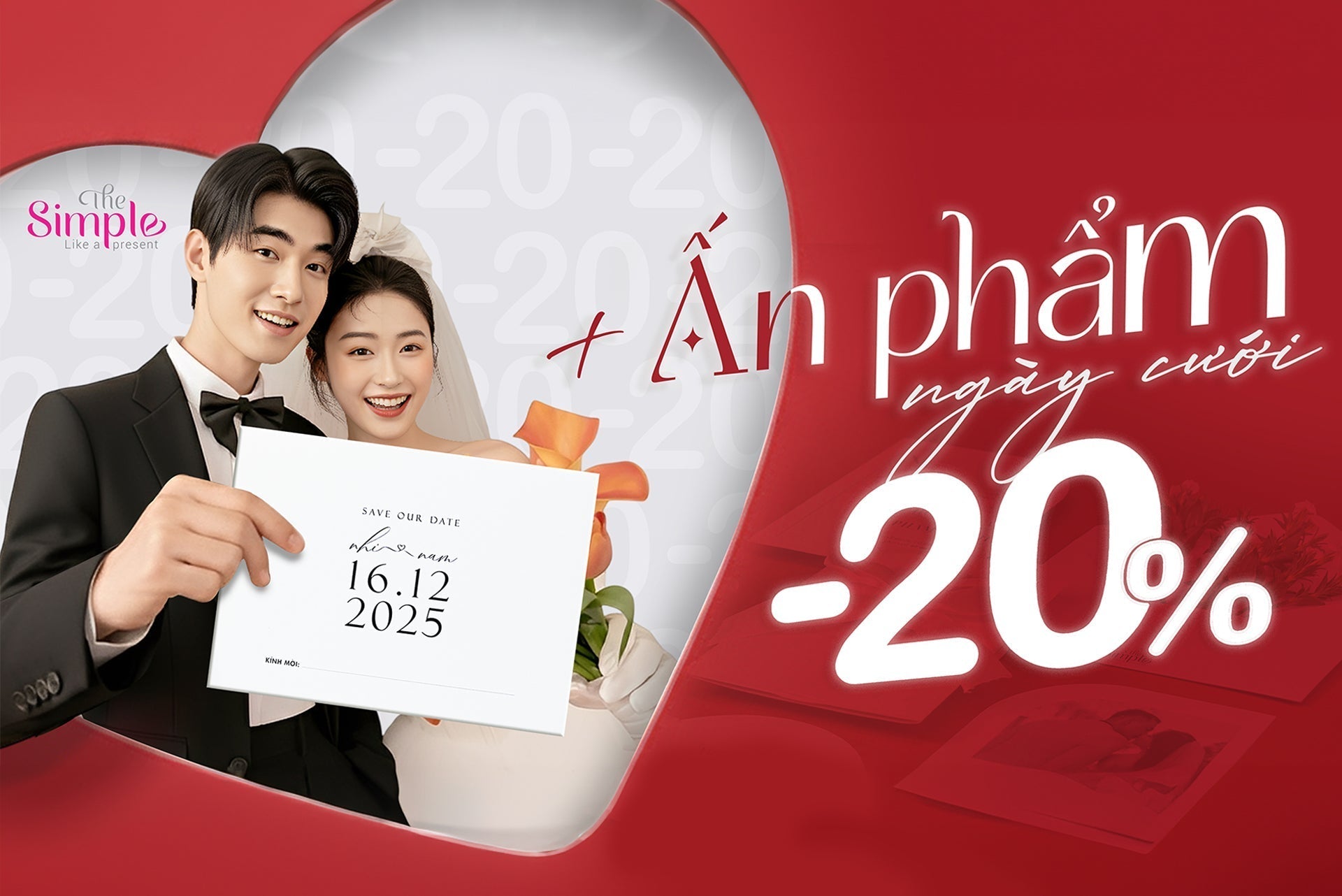 Ấn phẩm cưới - Thiệp cưới, Photobook, Ảnh phóng, Sổ ký tên tại The Simple