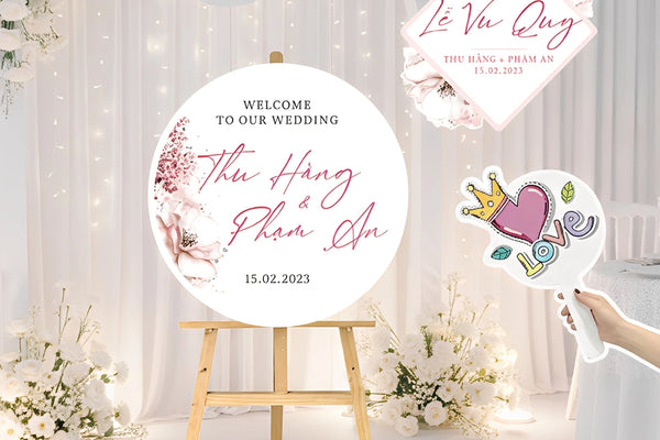 Đặt in thiệp cưới, phụ kiện tiệc cưới - lễ gia tiên, bảng cổng cưới đẹp tại The Simple