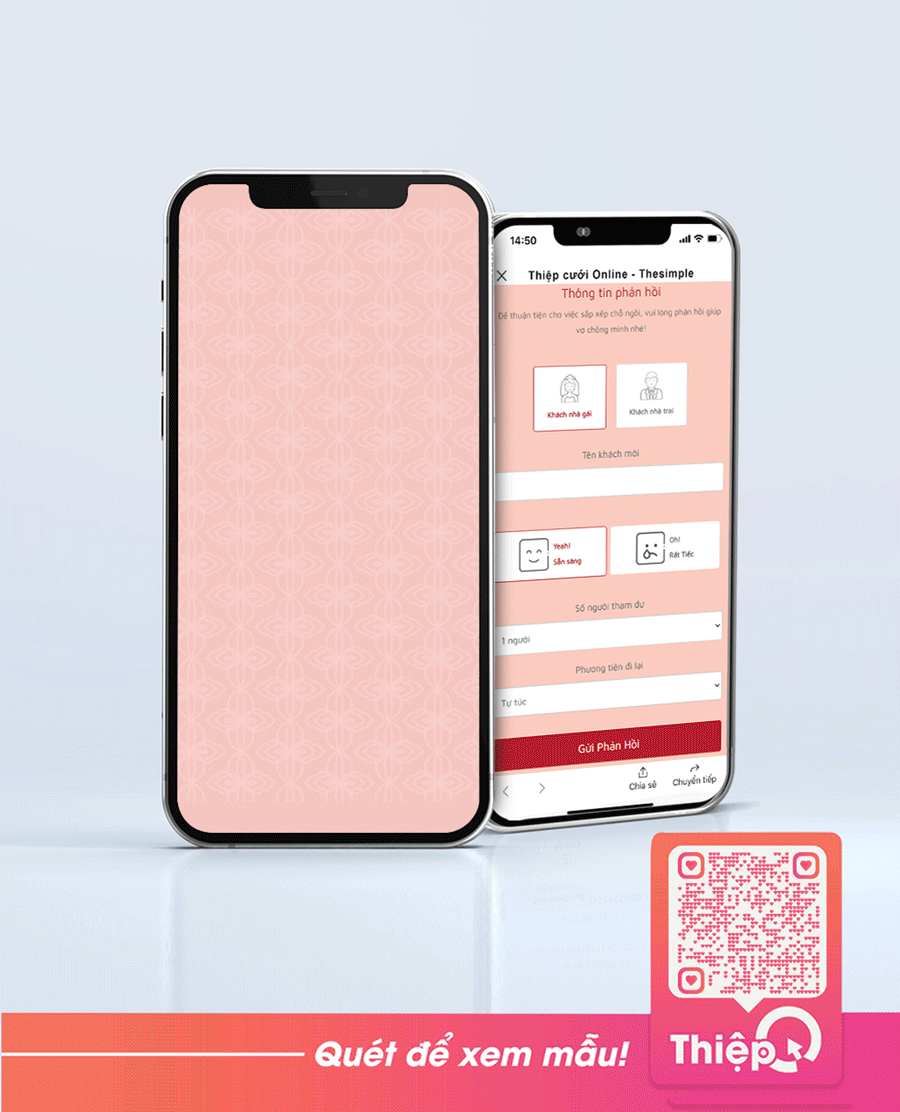 Thiệp cưới Online - Rước Nàng Về Dinh- Mini Wedding Website with RSVP, Digital Wedding Invitation