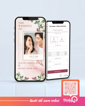 Thiệp cưới Online - The Flower Story - 02 - Mini Wedding Website with RSVP, Digital Wedding Invitation