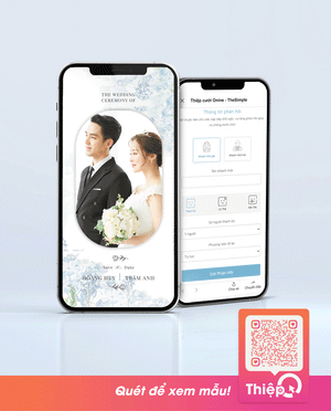 Thiệp cưới Online - The Flower Story - 03 - Mini Wedding Website with RSVP, Digital Wedding Invitation