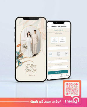 Thiệp cưới Online - Hoa Và Em 05 - Mini Wedding Website with RSVP, Digital Wedding Invitation