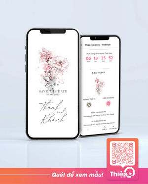 Thiệp cưới Online - Blossom - Mini Wedding Website with RSVP, Digital Wedding Invitation