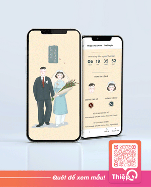 Thiệp cưới Online - Đôi Lời - Mini Wedding Website with RSVP, Digital Wedding Invitation
