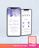 Thiệp cưới Online - Lavender - Mini Wedding Website with RSVP, Digital Wedding Invitation